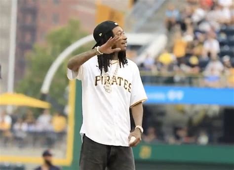 Wiz Khalifa throws first pitch at Pittsburgh Pirates game while ‘shroomed out’